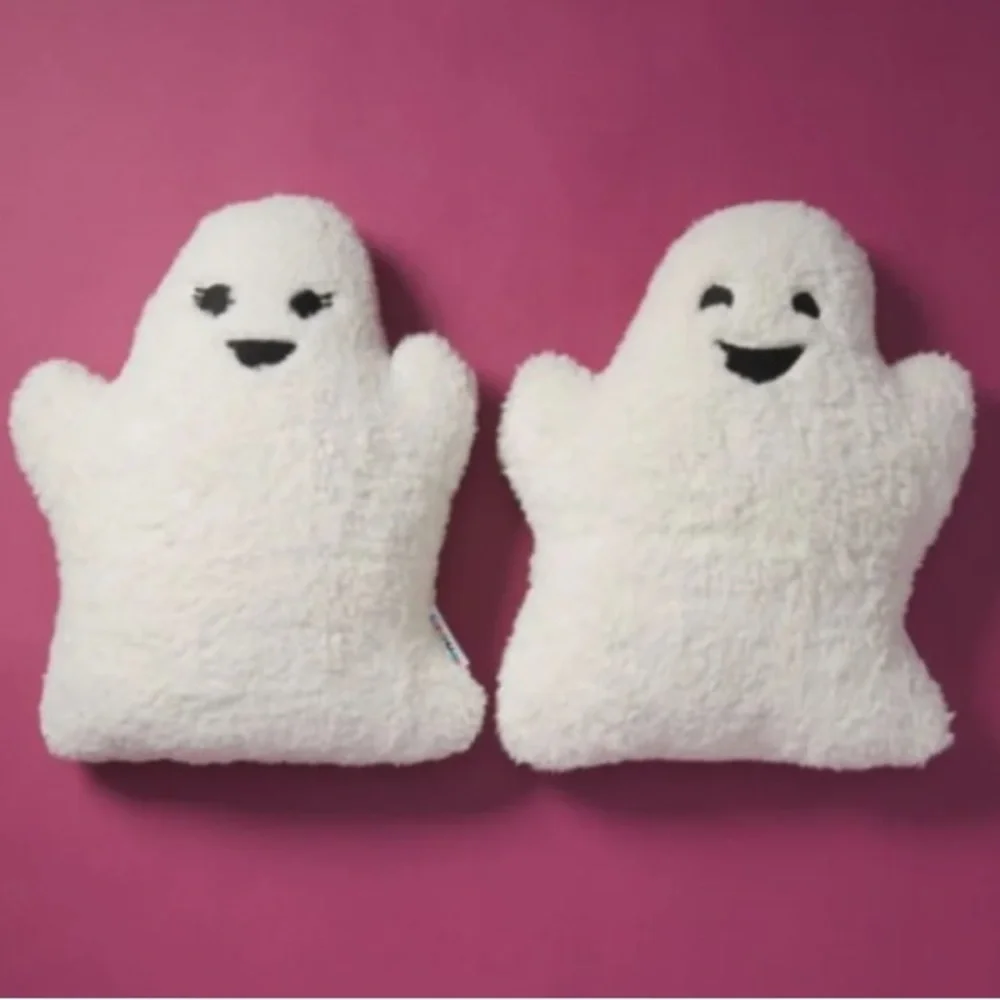 Sherpa Plush Ghost Boy and Girl Pillows Set of Two by Novogratz